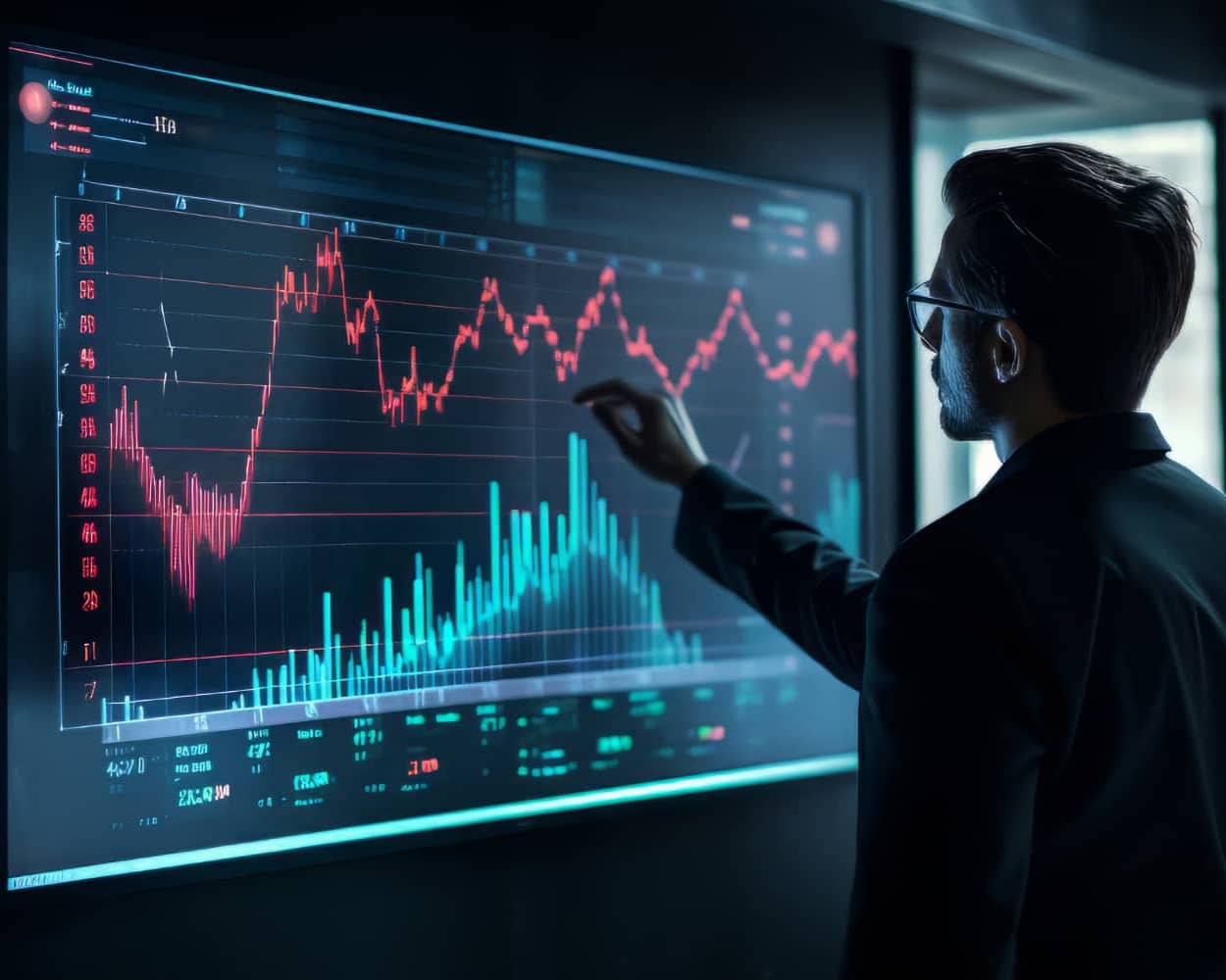 A Man Doing Trade Market Analysis